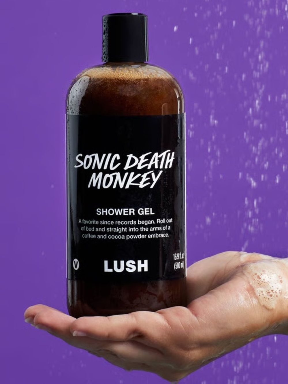 LUSH Sonic Death Monkey Shower Gel - Coffee, Chocolate & Lime Scented Body Wash